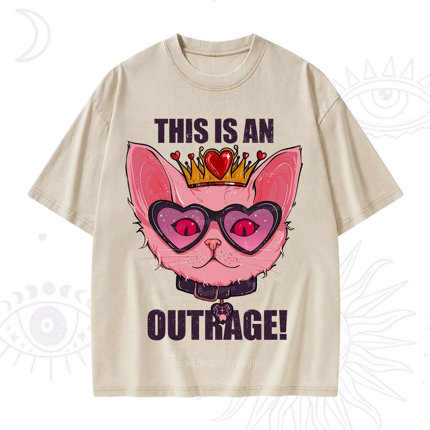 Purplehecate This is an Outrage Washed T-Shirt