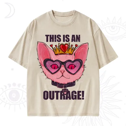 Purplehecate This is an Outrage Washed T-Shirt