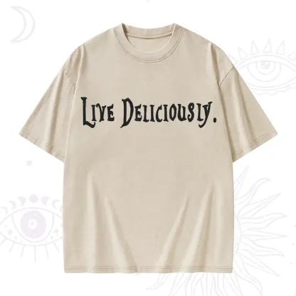 Purplehecate Live Deliciously Washed T-Shirt