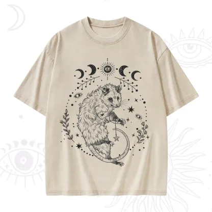 Purplehecate Lunar Magic Opossum Washed T-Shirt