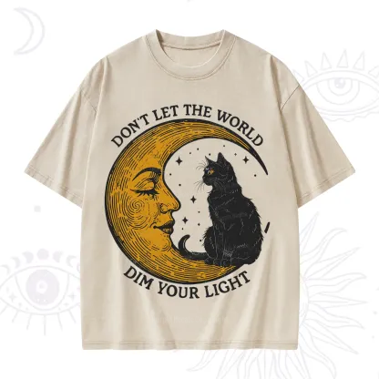 Purplehecate Don't Let The World Dim Your Light Washed T-Shirt