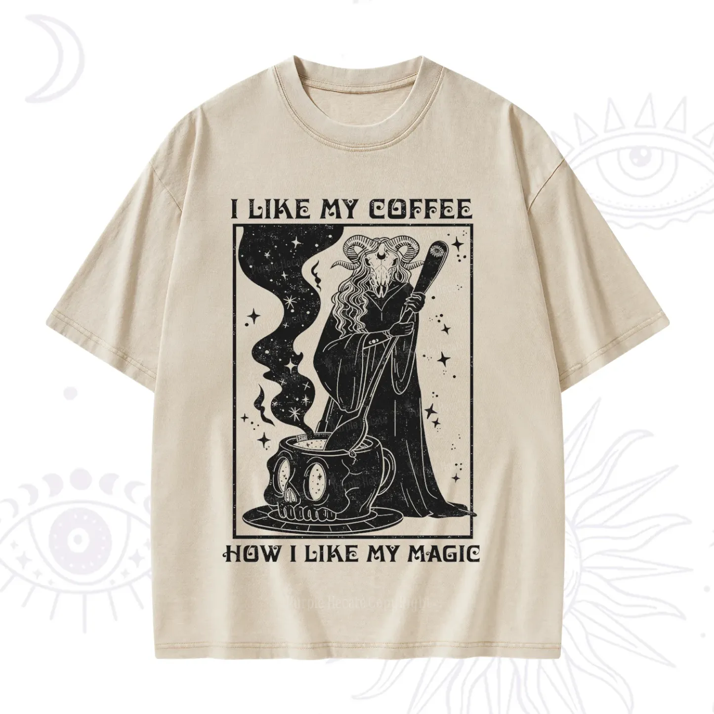 Purplehecate I Like My Coffee How I Like My Magic Washed T-Shirt
