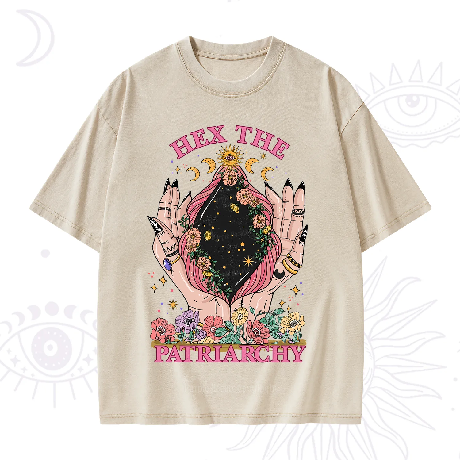 Purplehecate Hex The Patriarchy Washed T-Shirt