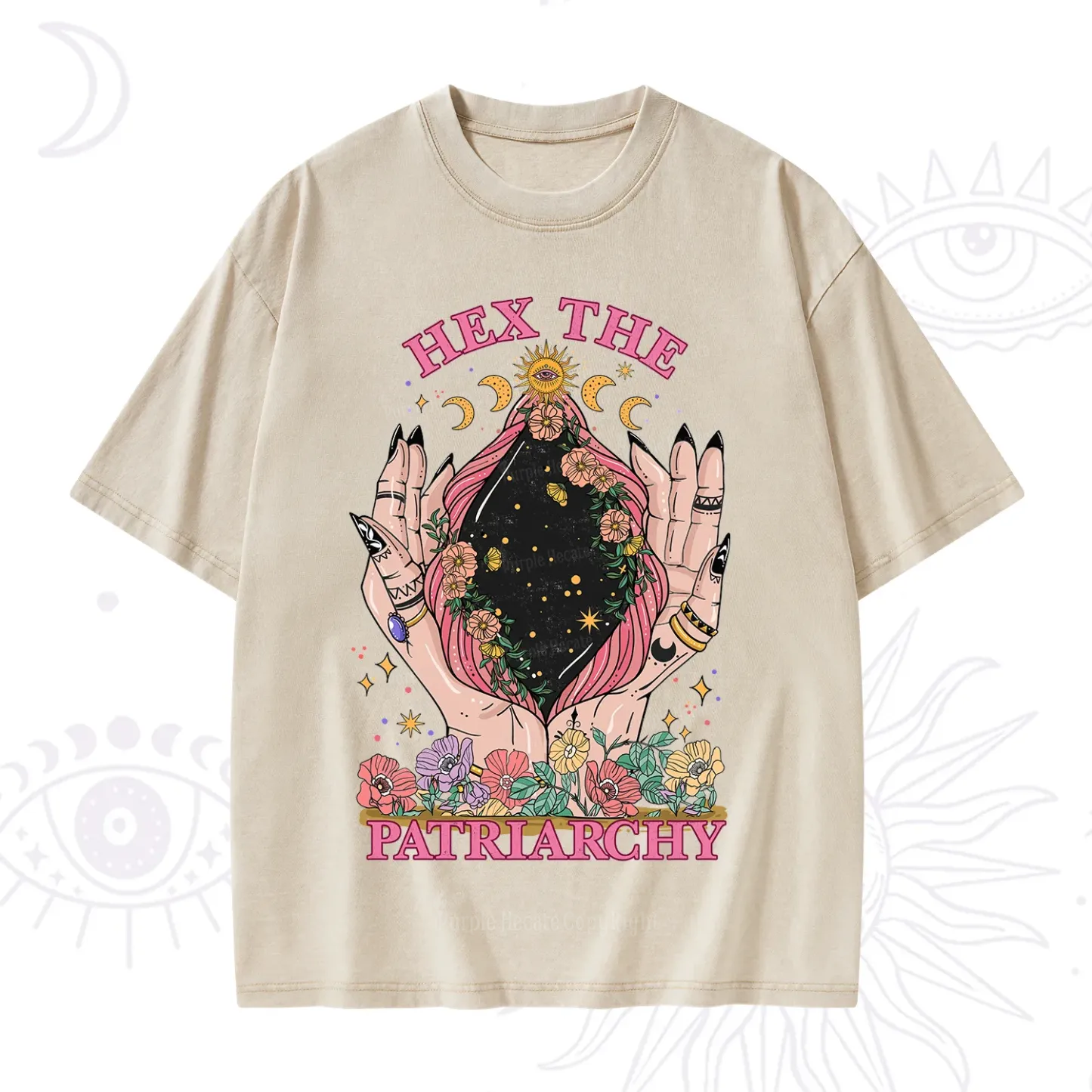 Purplehecate Hex The Patriarchy Washed T-Shirt