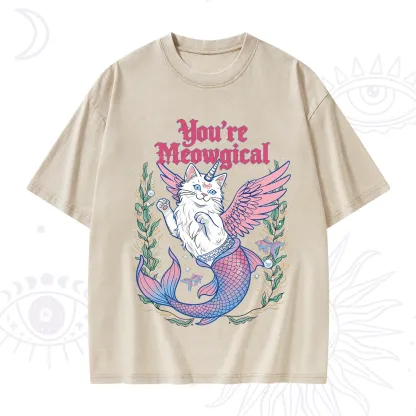 Purplehecate You're Meowgical Washed T-Shirt