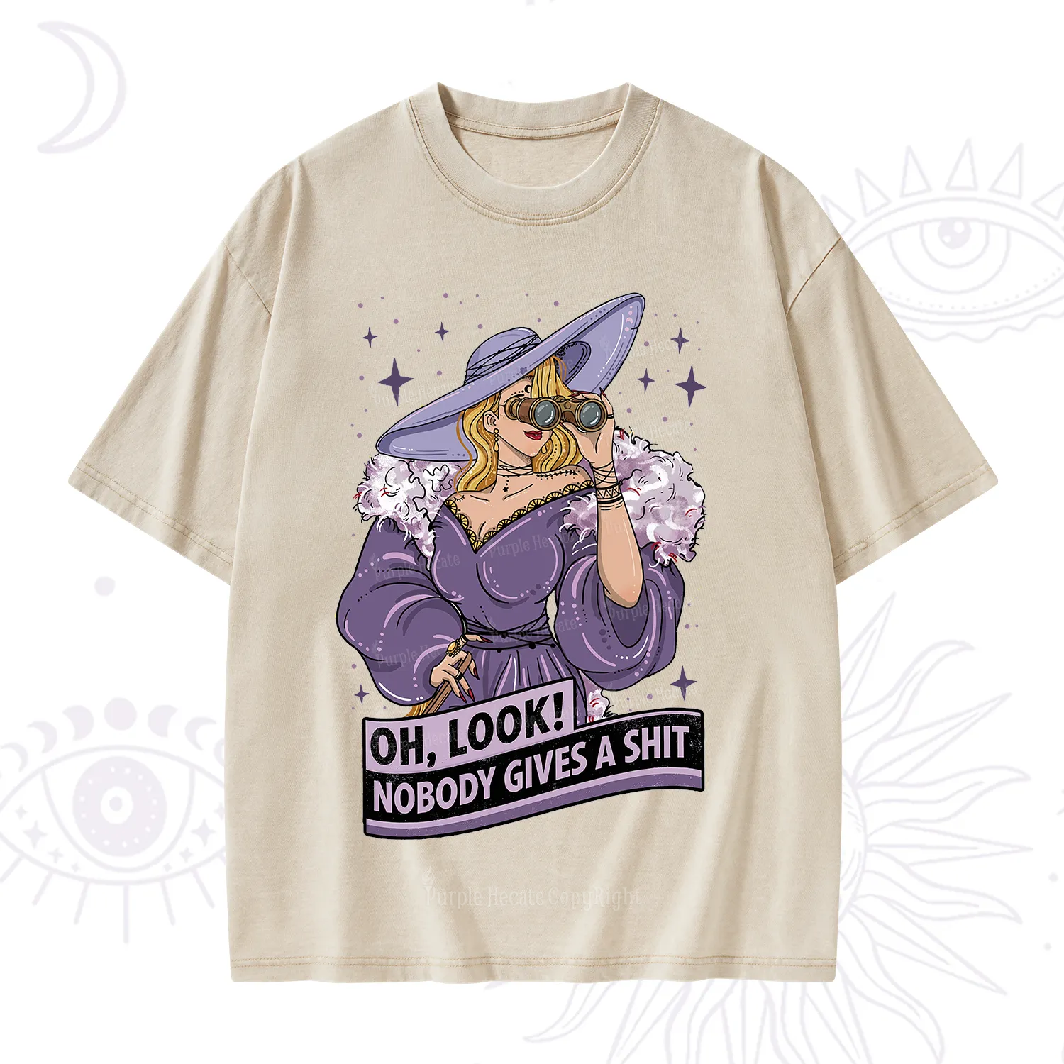 Purplehecate Oh Look Nobody Gives a Shit Washed T-Shirt