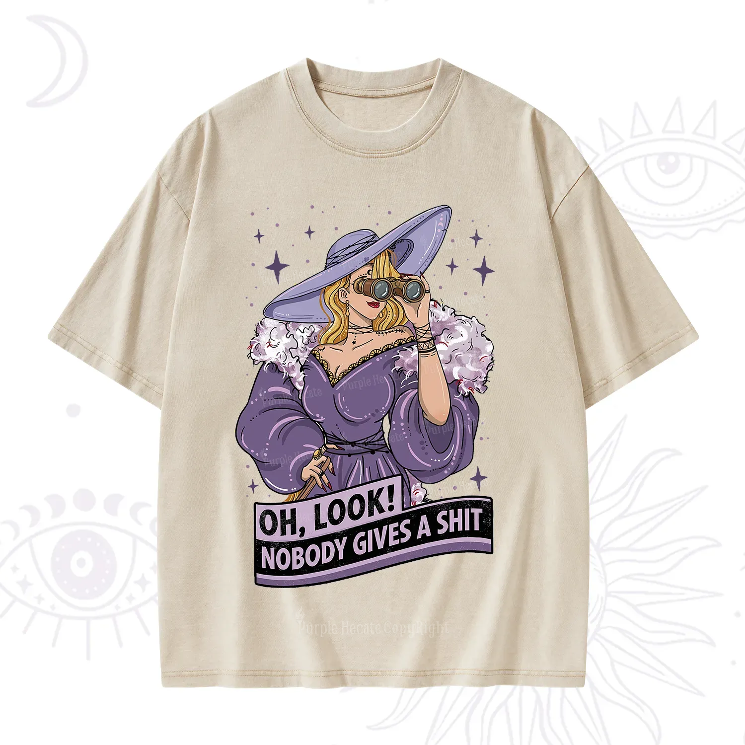 Purplehecate Oh Look Nobody Gives a Shit Washed T-Shirt