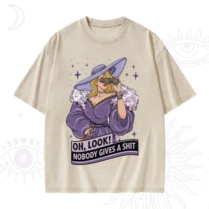 Purplehecate Oh Look Nobody Gives a Shit Washed T-Shirt