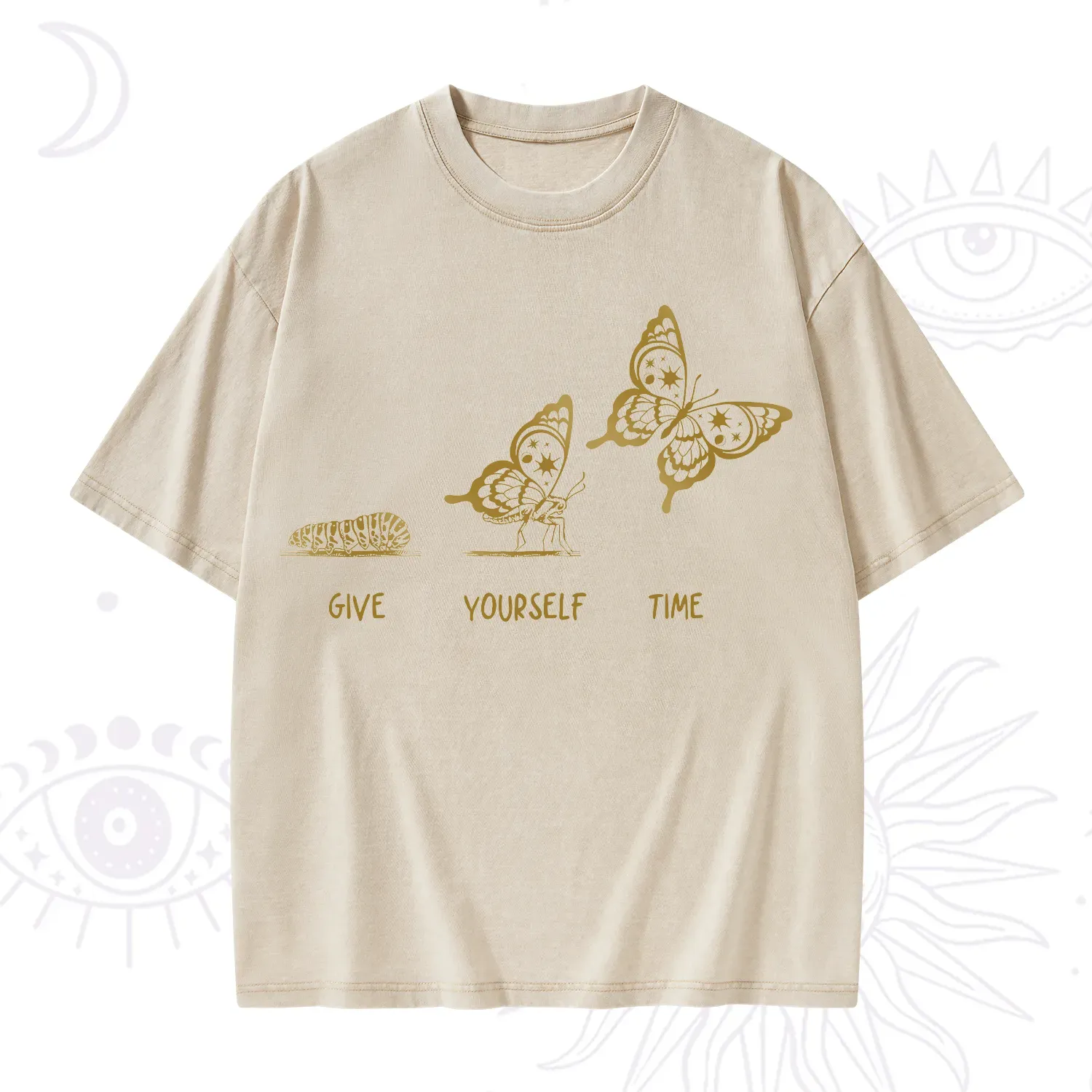 Purplehecate Give Yourself Time Butterfly Washed T-Shirt