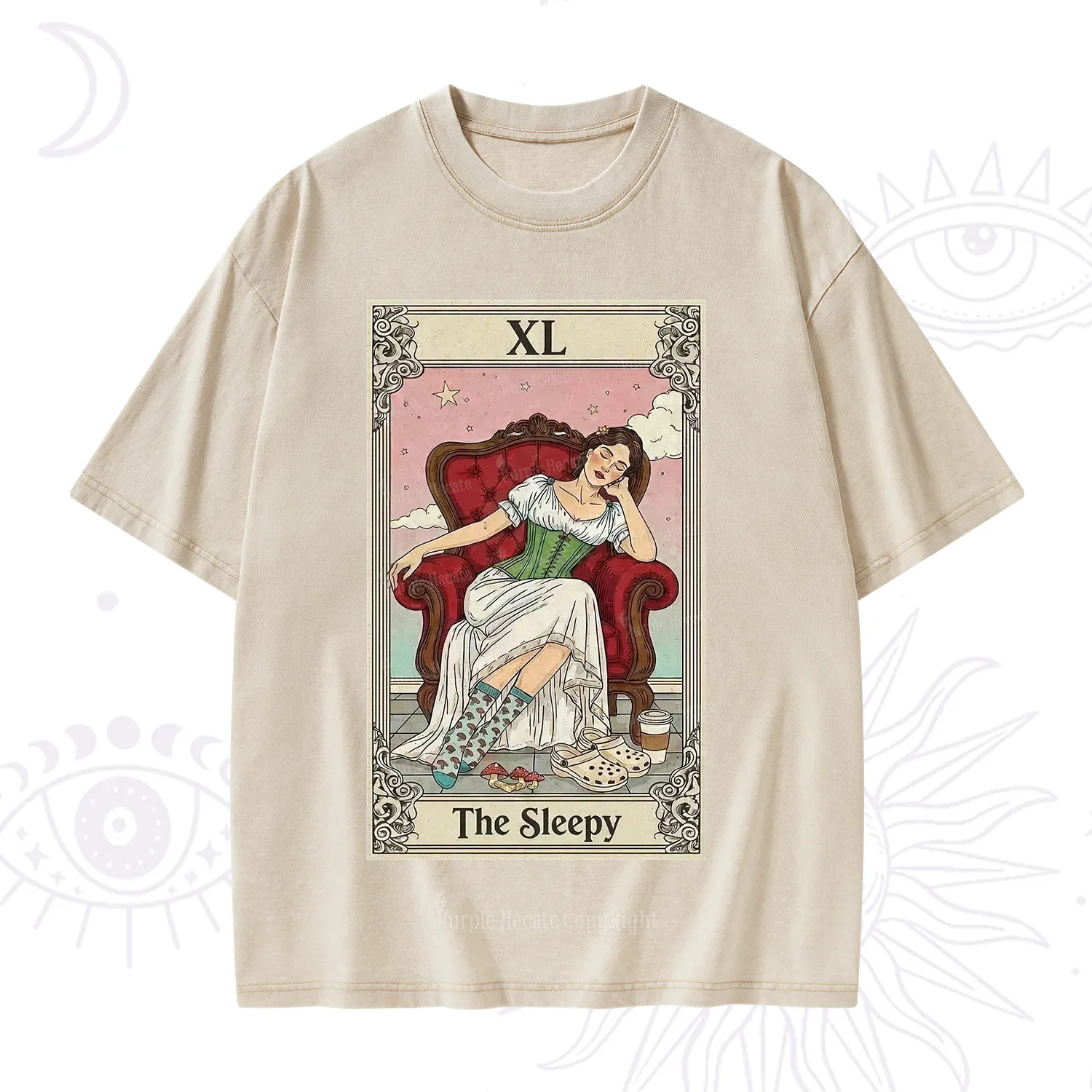 Purplehecate The Sleepy Tarot Washed T-Shirt