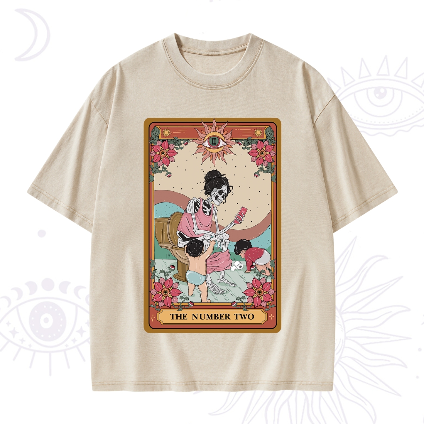 Purplehecate The Number Two Tarot Washed T-Shirt