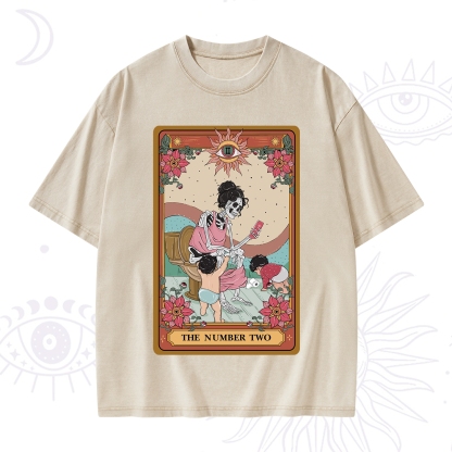 Purplehecate The Number Two Tarot Washed T-Shirt