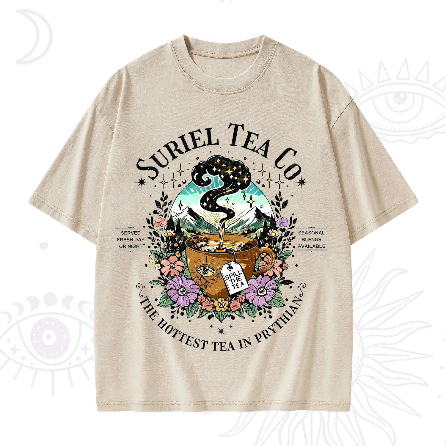 Purplehecate The Forest Tea Oracle Washed T-Shirt