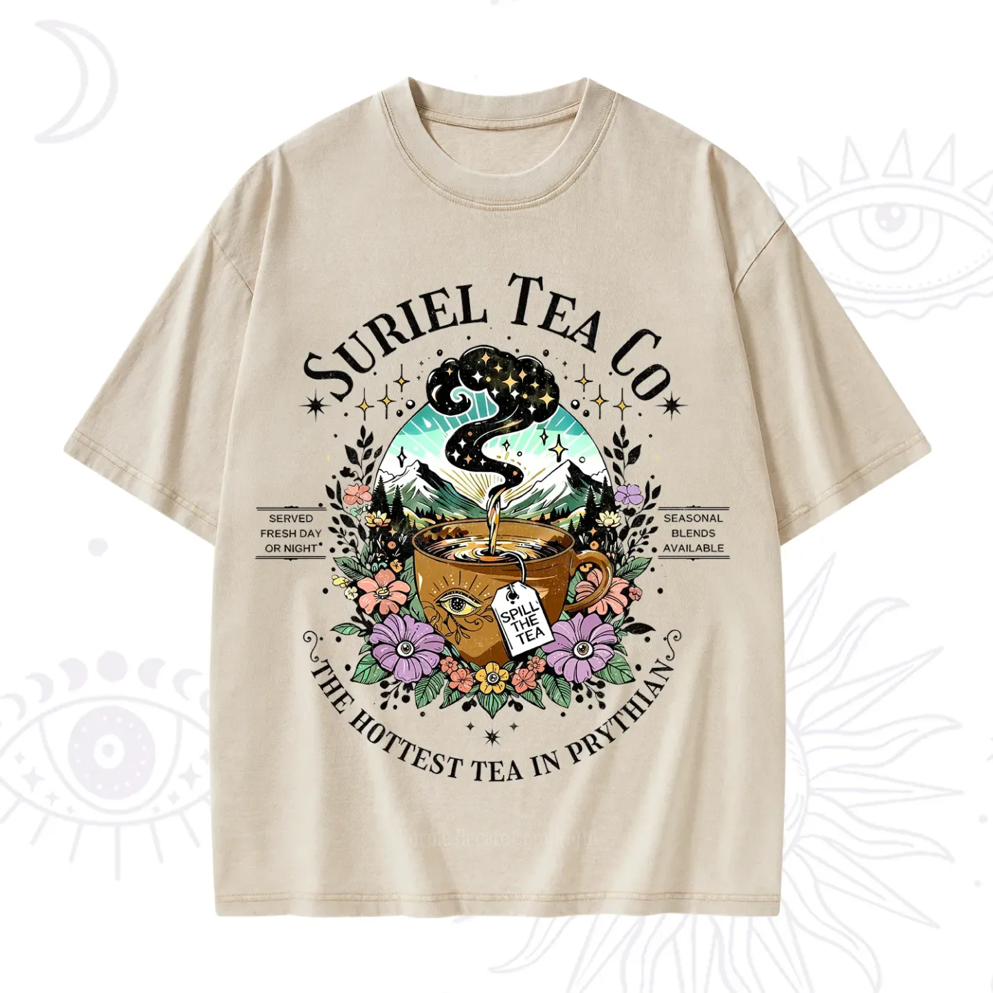 Purplehecate The Forest Tea Oracle Washed T-Shirt