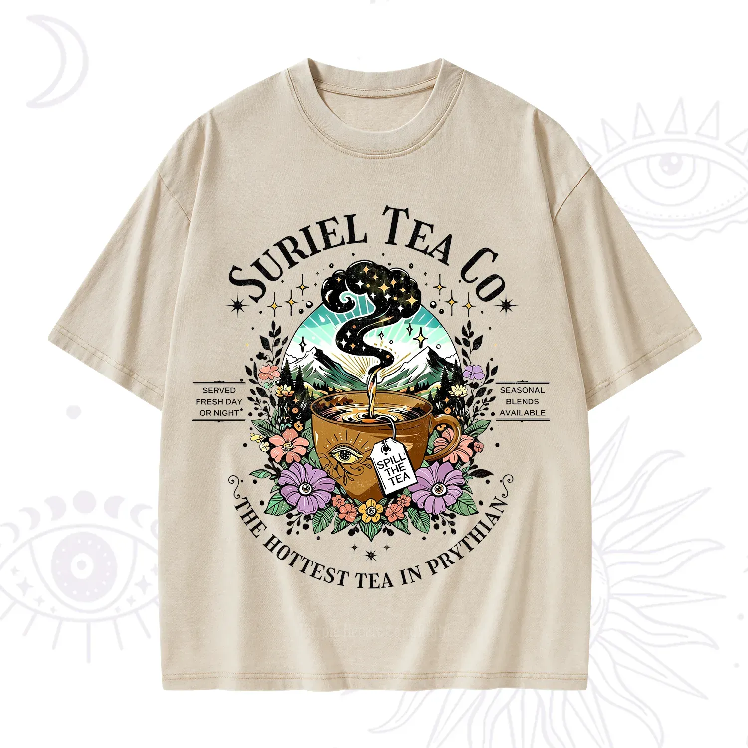 Purplehecate The Forest Tea Oracle Washed T-Shirt