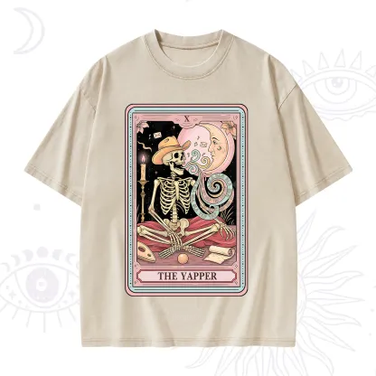 Purplehecate The Skeleton Yapper Tarot Washed T-Shirt