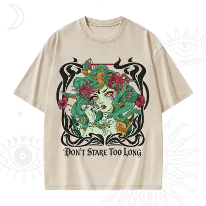 Purplehecate Don't Stare Too Long Washed T-Shirt