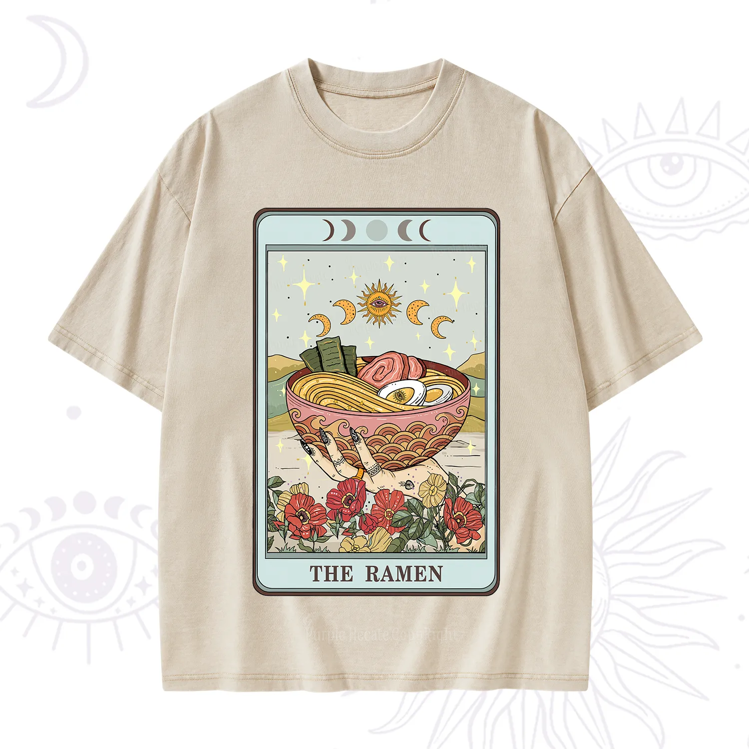 Purplehecate The Ramen Tarot Washed T-Shirt