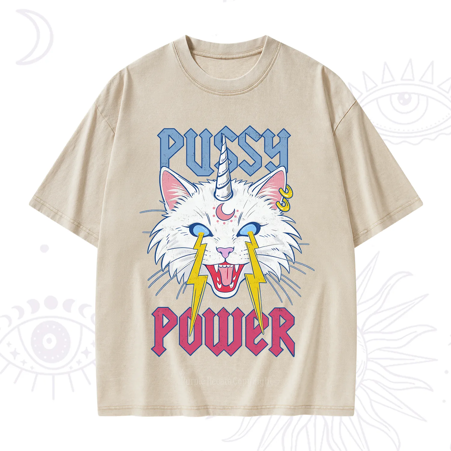 Purplehecate Pussy Power Washed T-Shirt