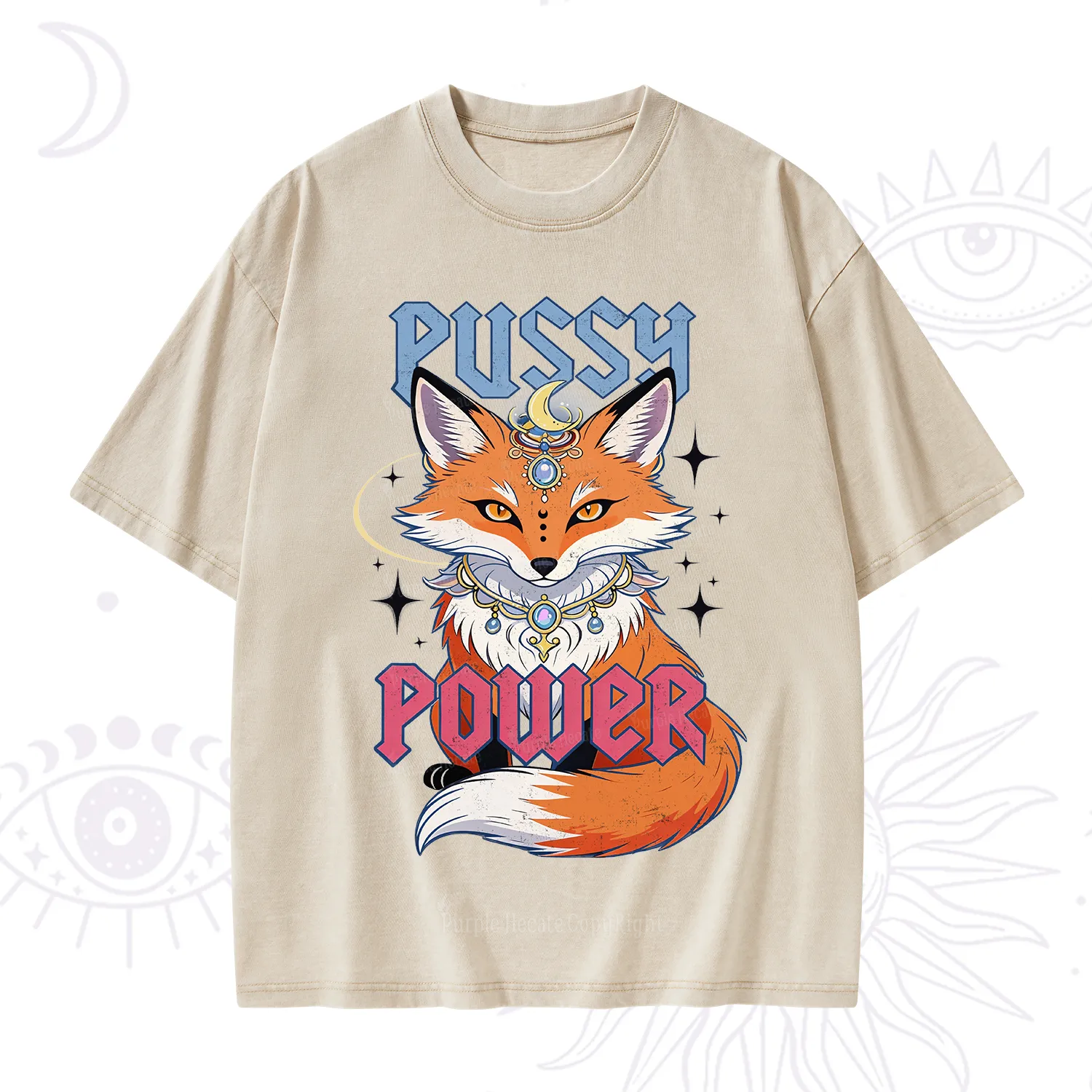 Purplehecate Pussy Power Washed T-Shirt