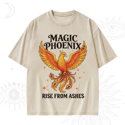 Purplehecate Magic Phoenix Rise From Ashes Washed T-Shirt