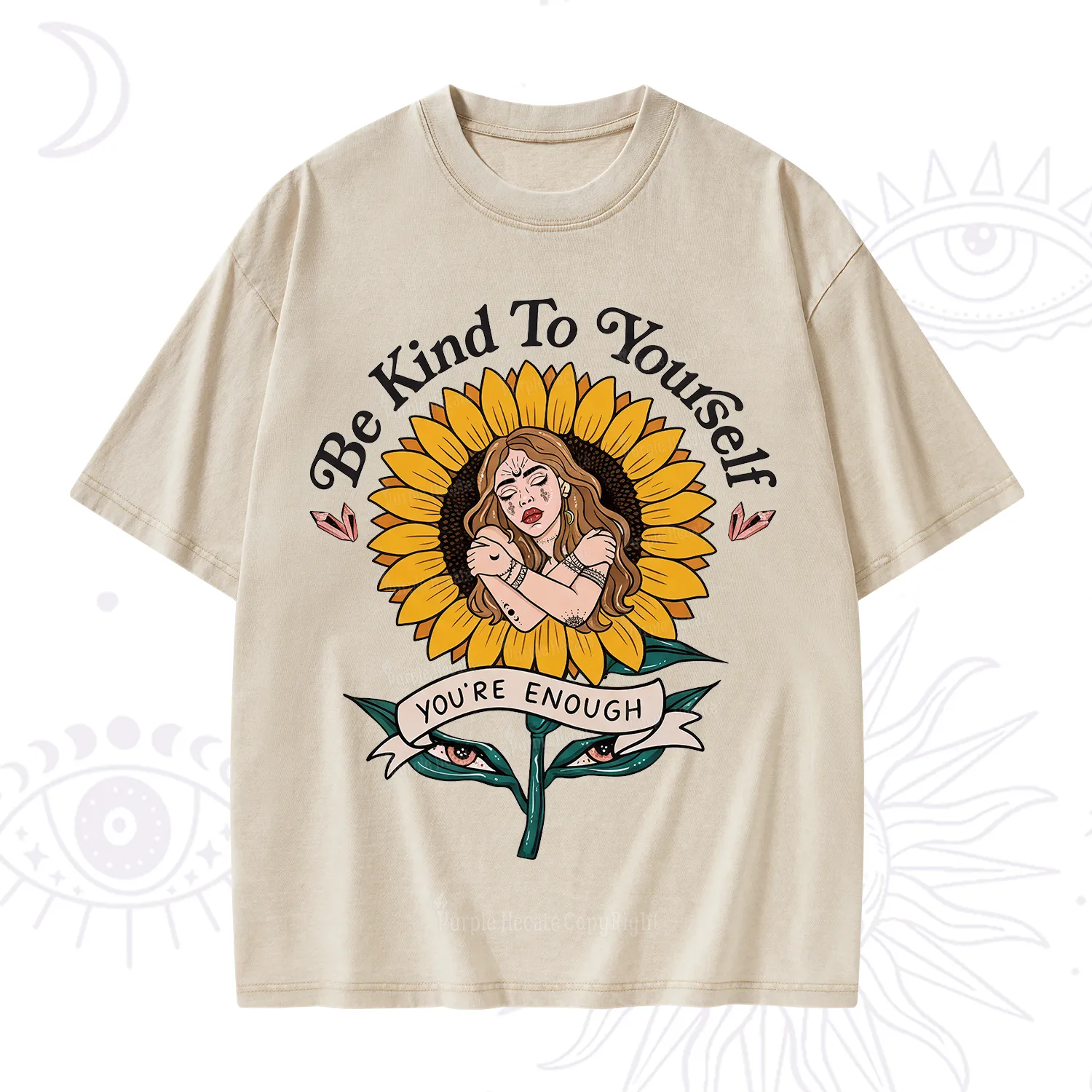 Purplehecate Be Kind To Yourself Washed T-Shirt