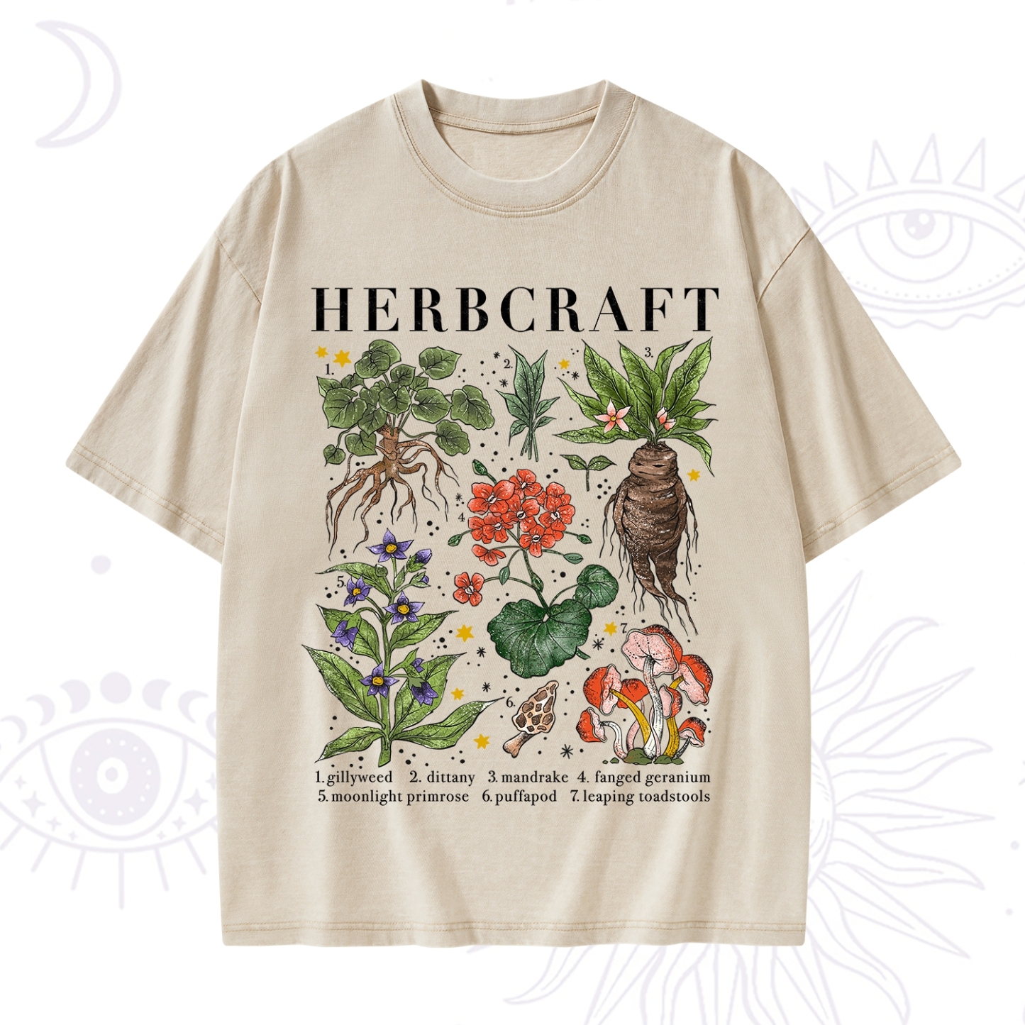 Purplehecate Magical Herbcraft Washed T-Shirt