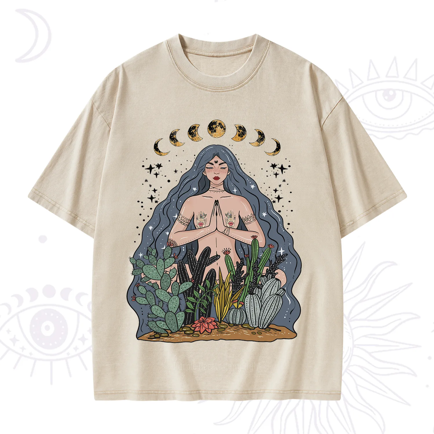 Purplehecate Goddess of Growth Washed T-Shirt