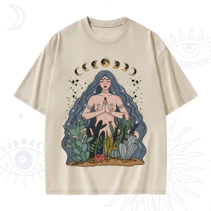 Purplehecate Goddess of Growth Washed T-Shirt