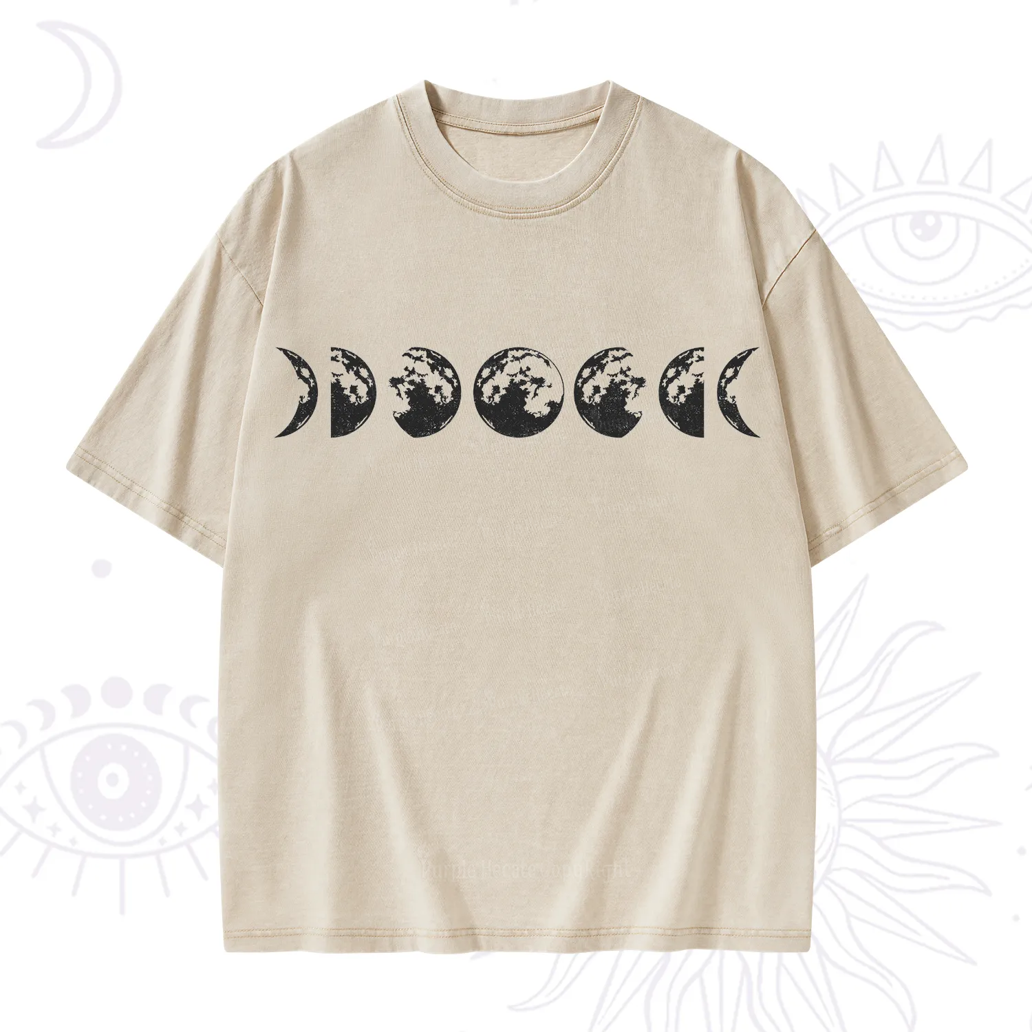 Purplehecate Moon Phases Washed T-Shirt