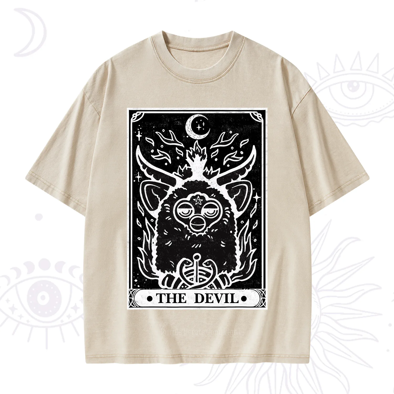 Purplehecate The Devil Tarot Washed T-Shirt