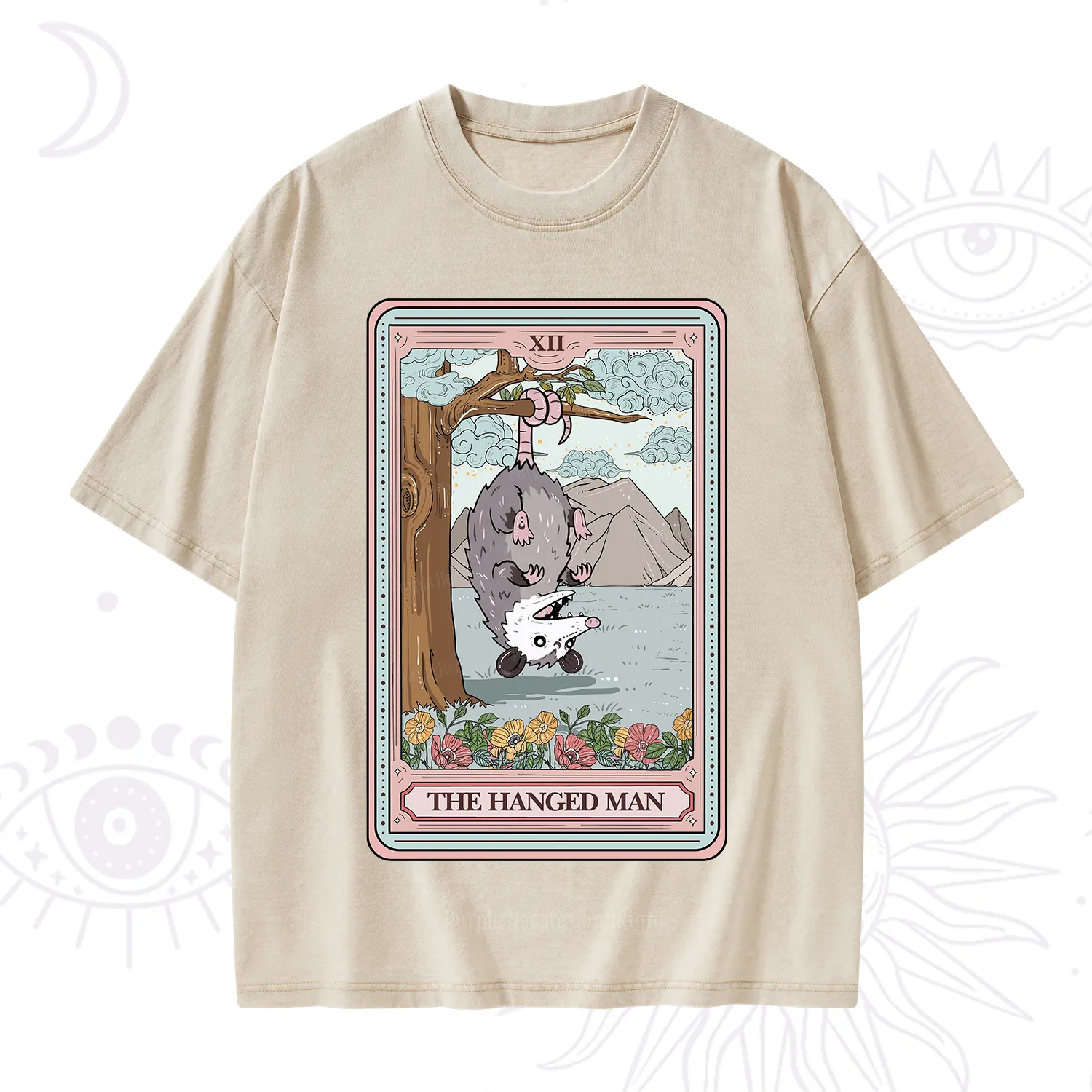 Purplehecate The Hanged Man Tarot Opossum Washed T-Shirt