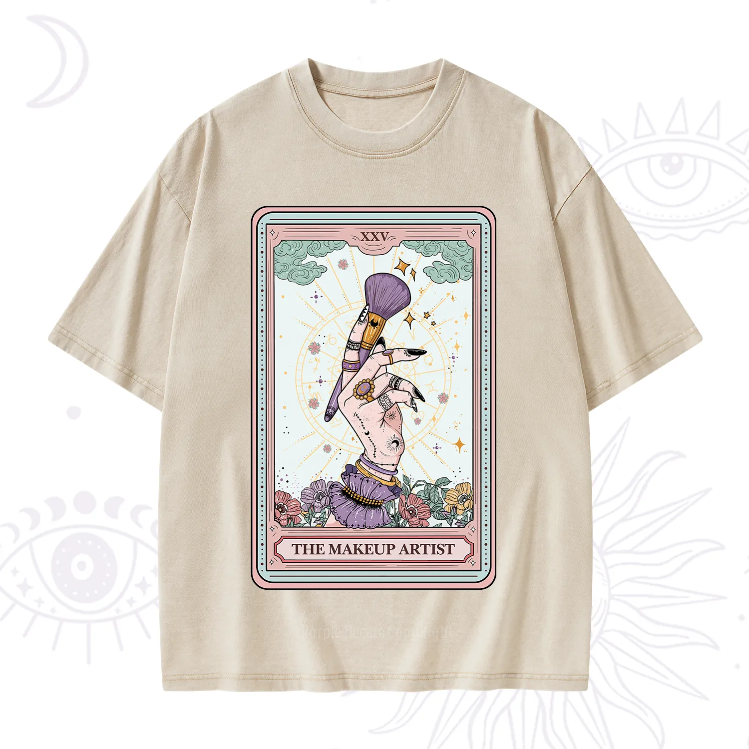 Purplehecate The Makeup Artist Tarot Washed T-Shirt