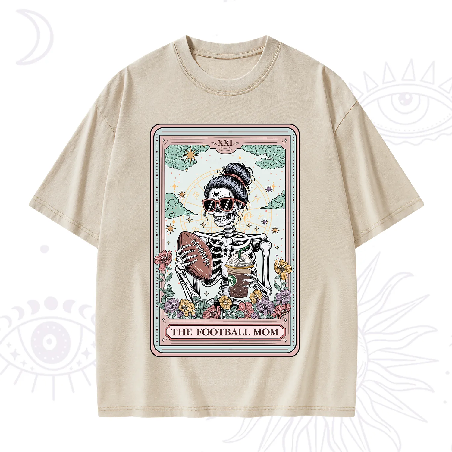 Purplehecate The Football Mom Tarot Washed T-Shirt