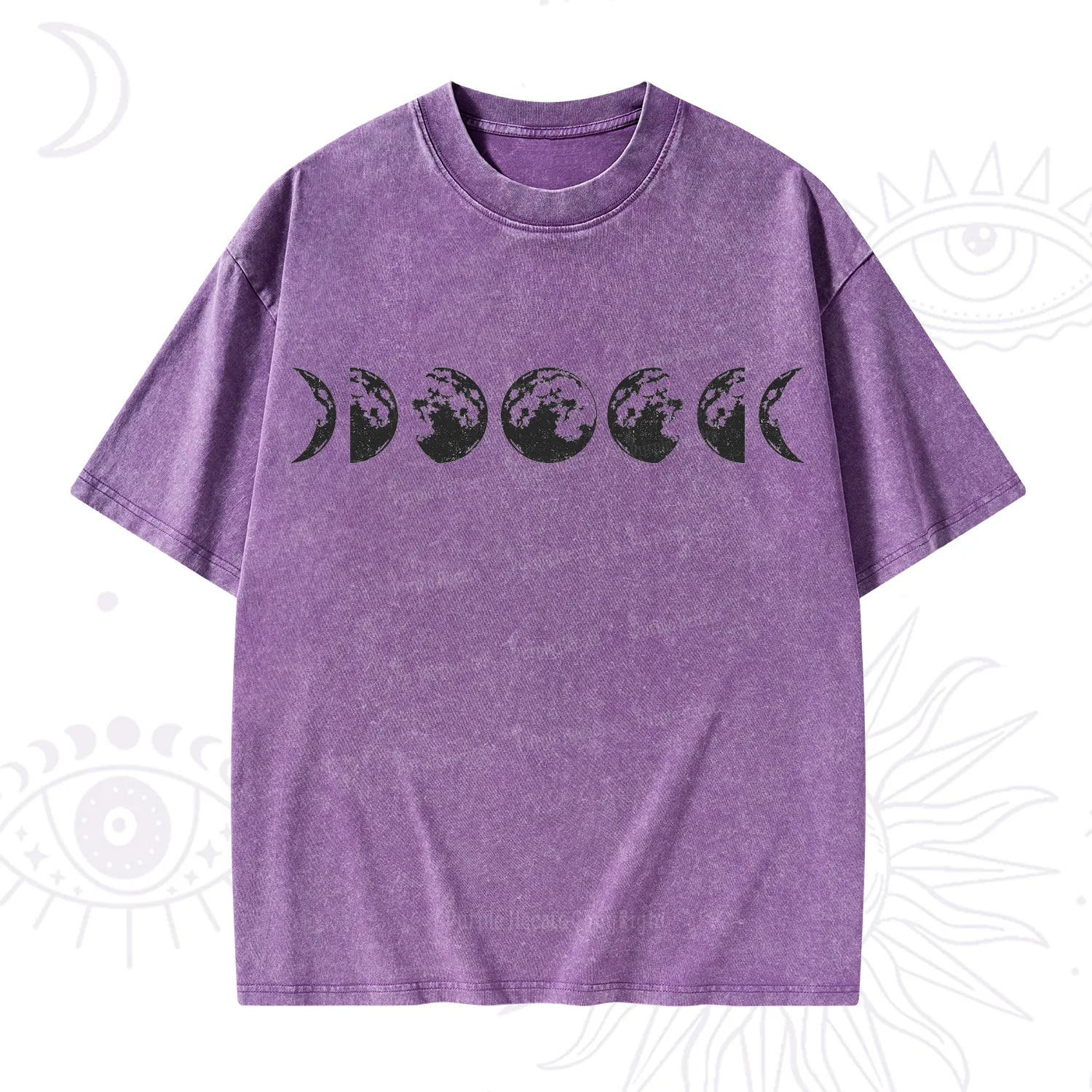 Purplehecate Moon Phases Washed T-Shirt