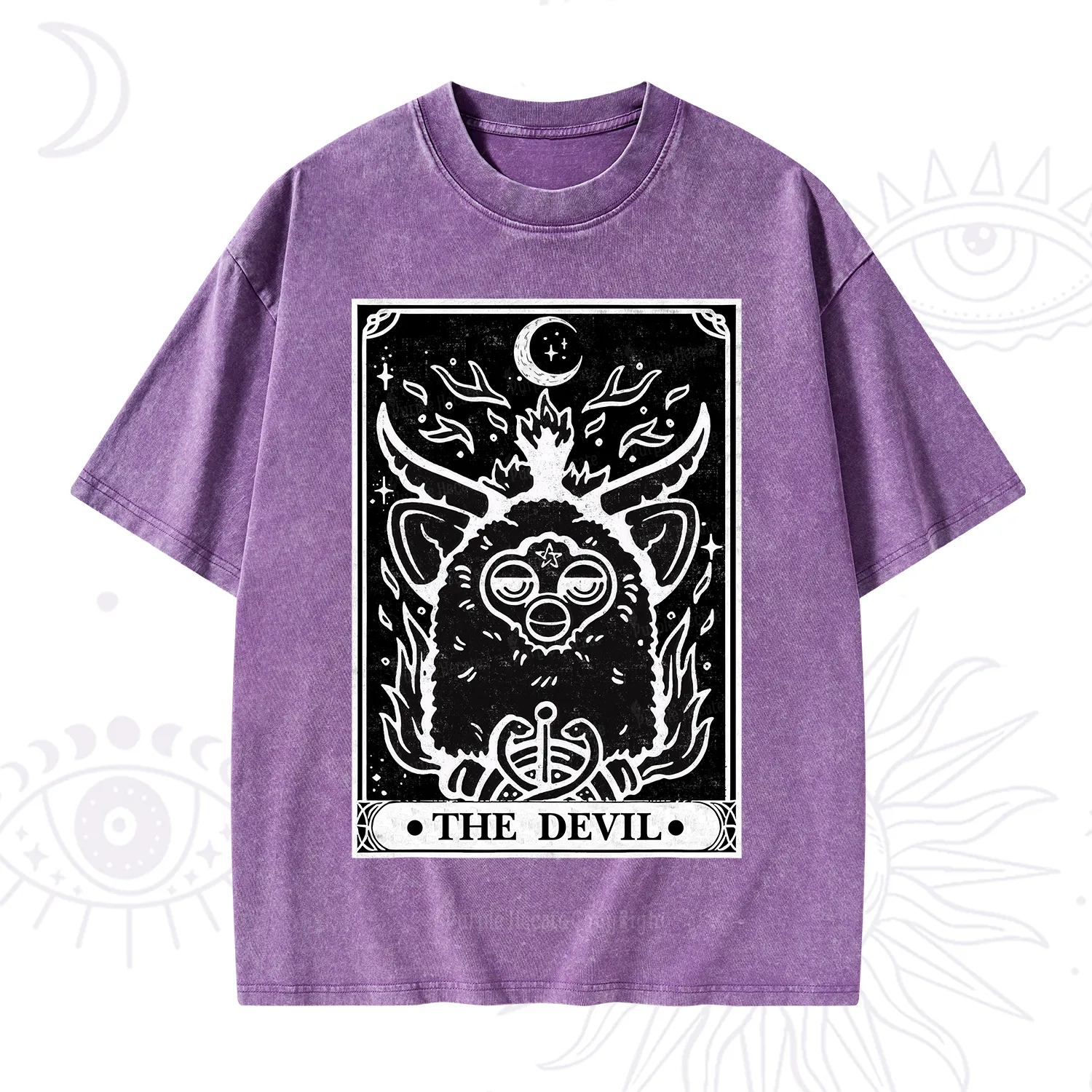 Purplehecate The Devil Tarot Washed T-Shirt