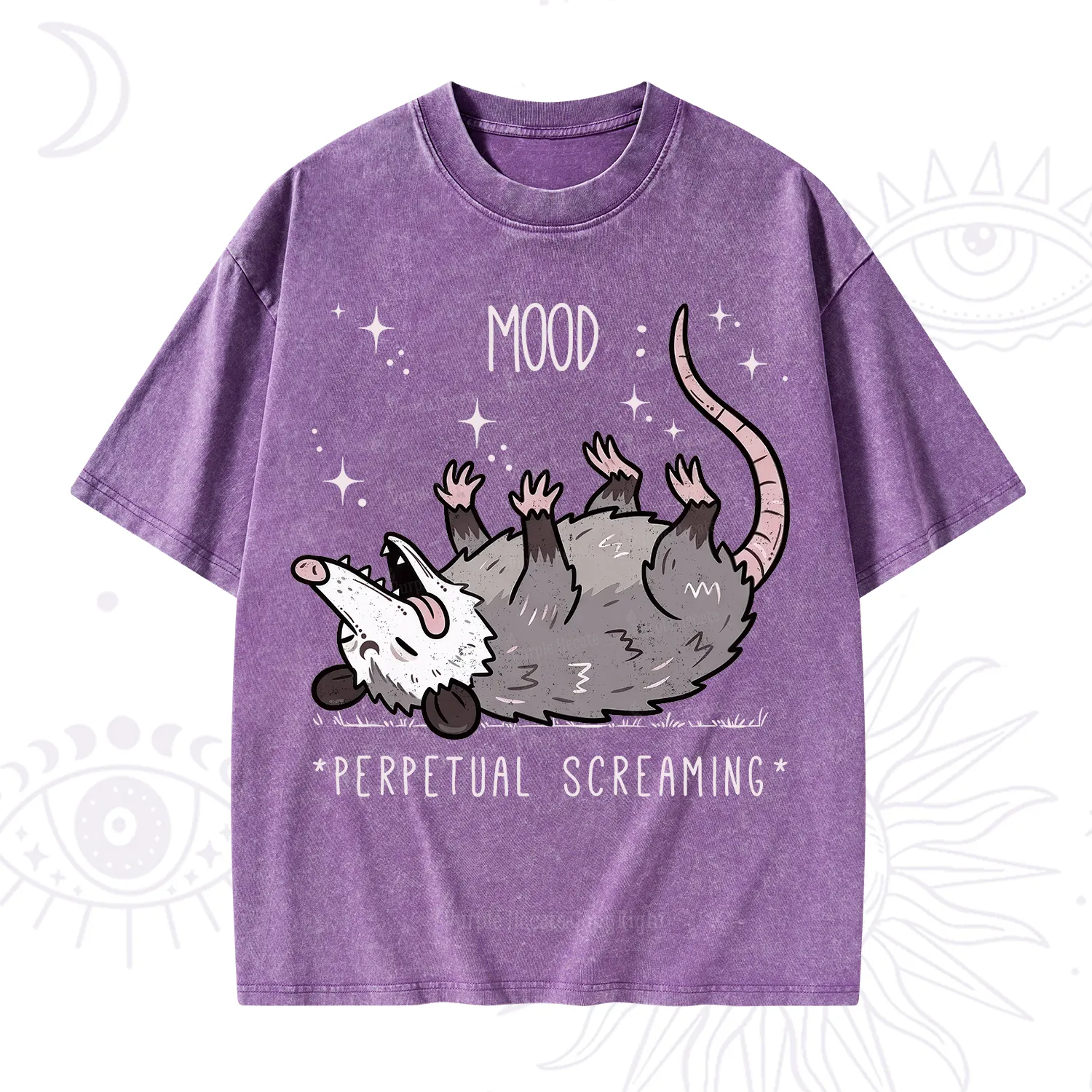 Purplehecate Mood Perpetual Screaming Opossum Washed T-Shirt