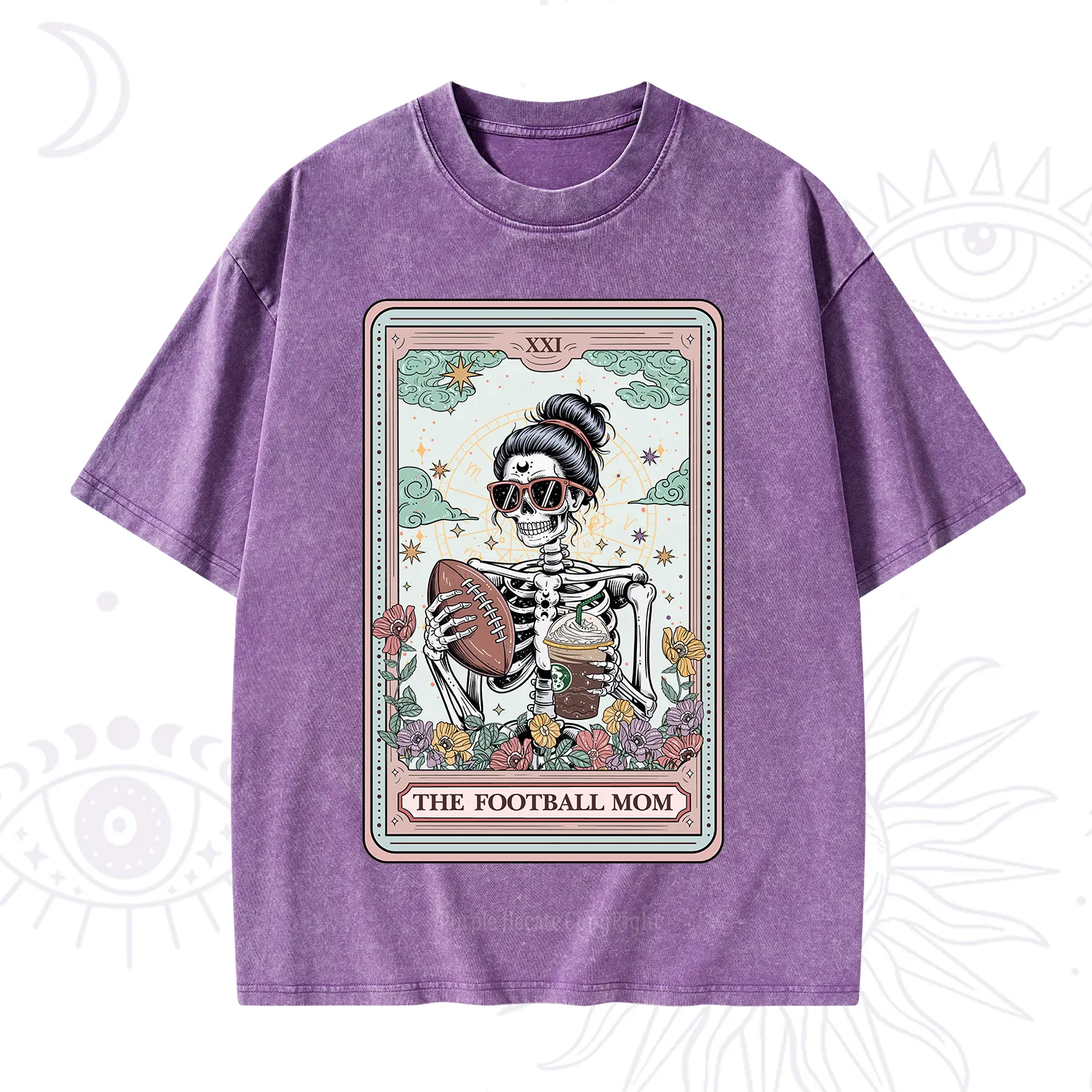 Purplehecate The Football Mom Tarot Washed T-Shirt