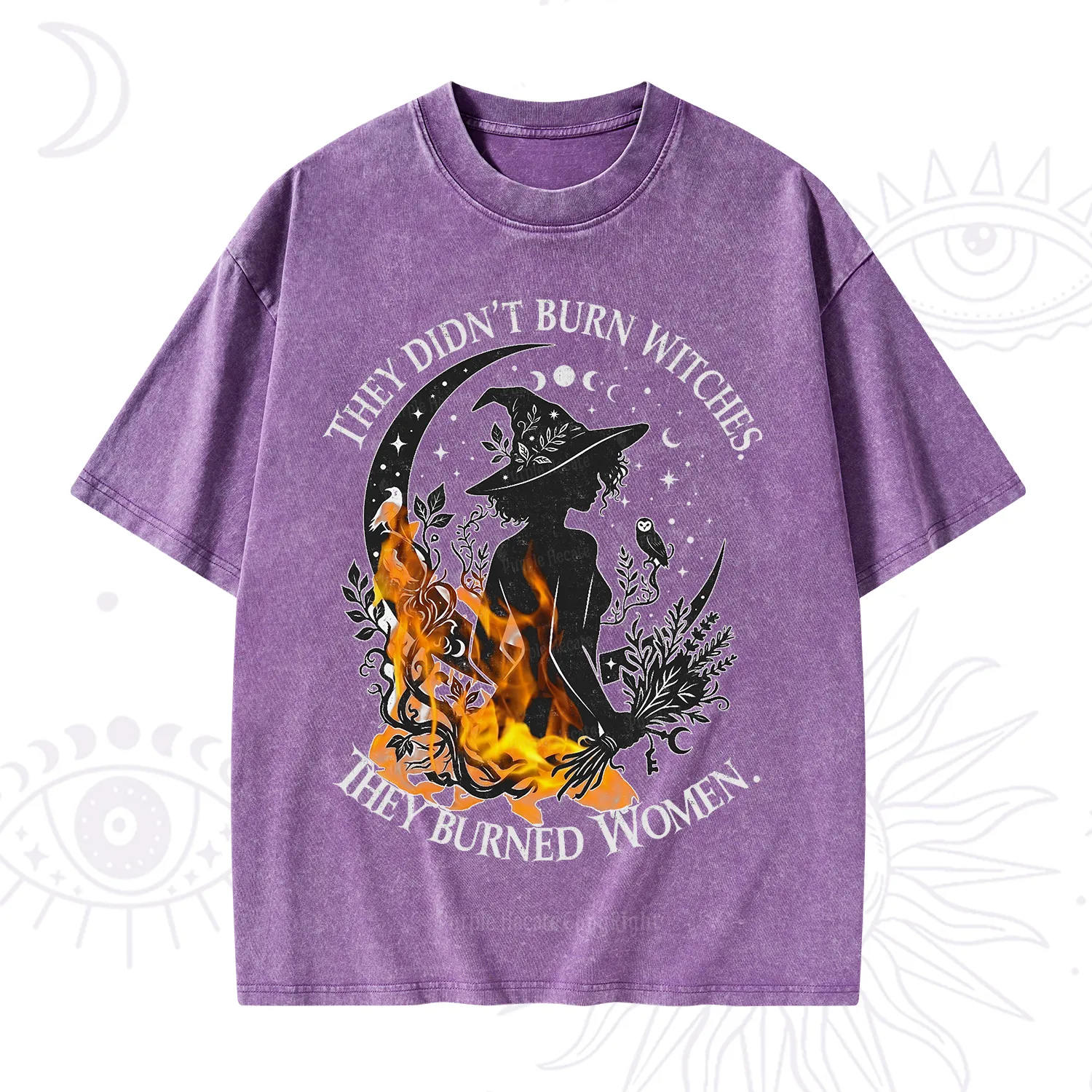 Purplehecate They Didn't Burn Witches Washed T-Shirt