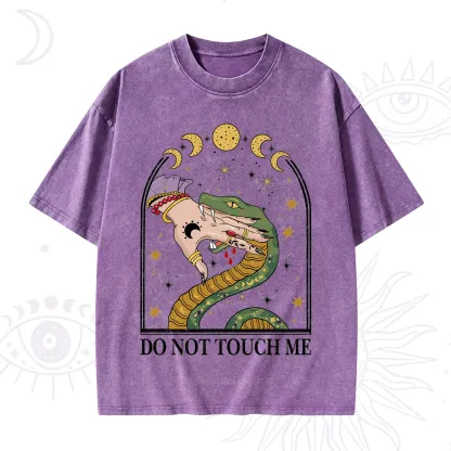 Purplehecate Do Not Touch Me Washed T-Shirt