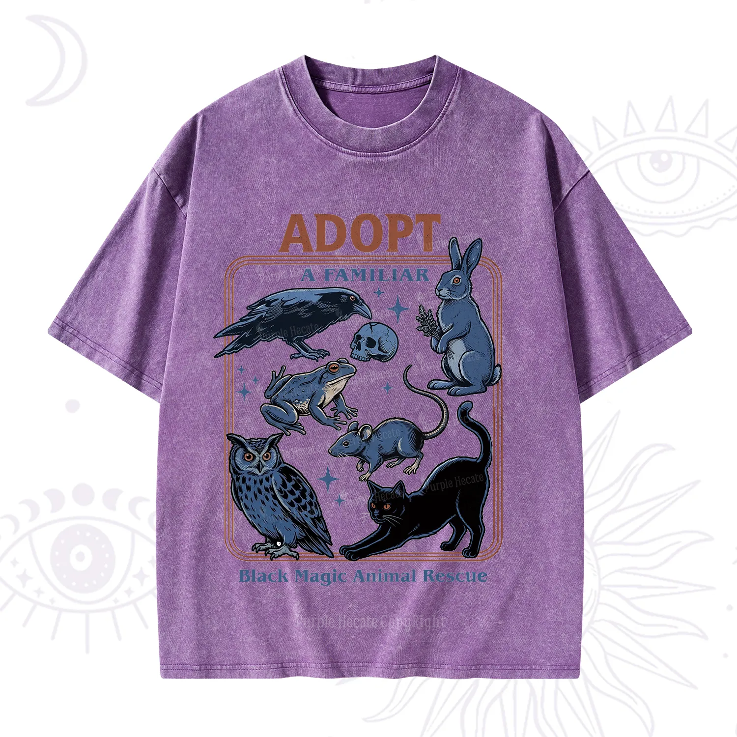 Purplehecate Adopt a Familiar Washed T-Shirt