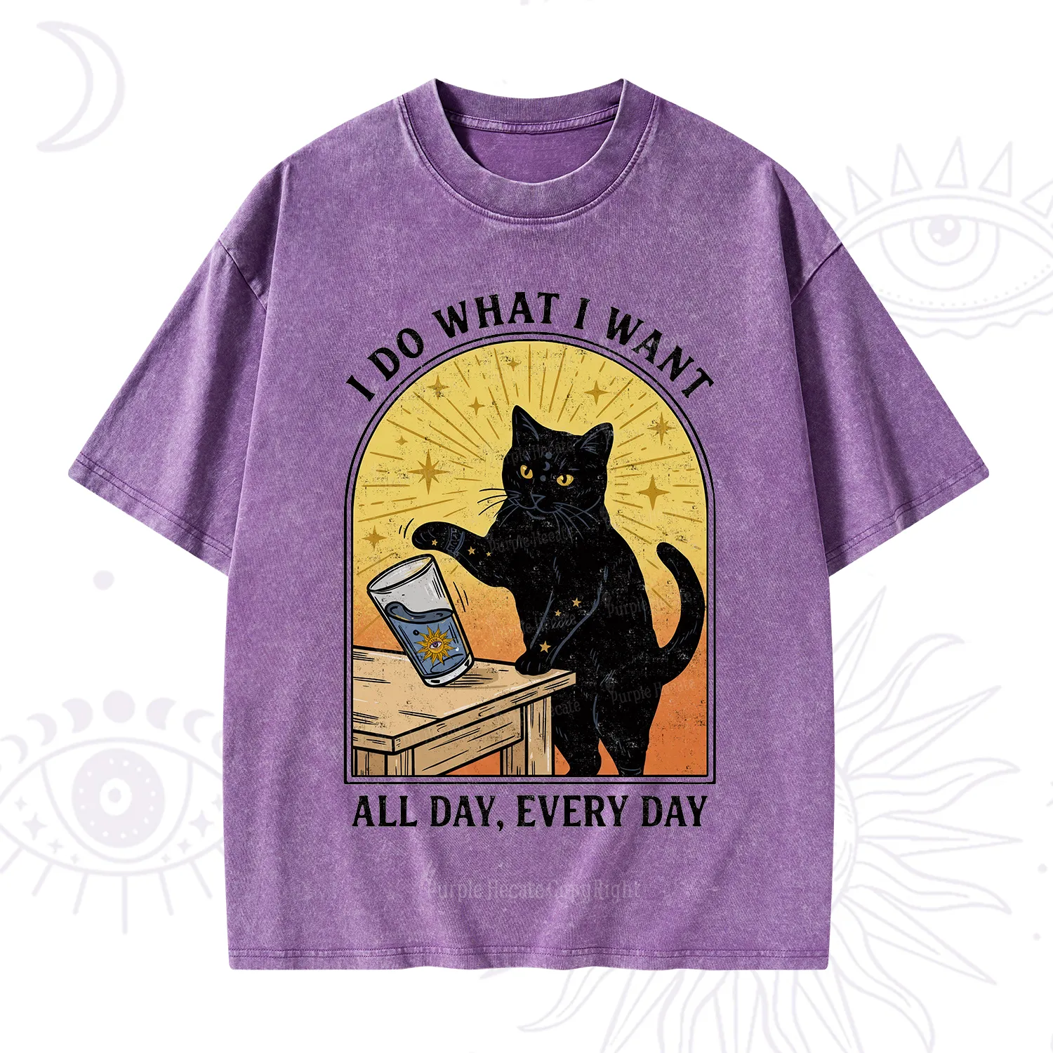 Purplehecate I Do What I What Washed T-Shirt