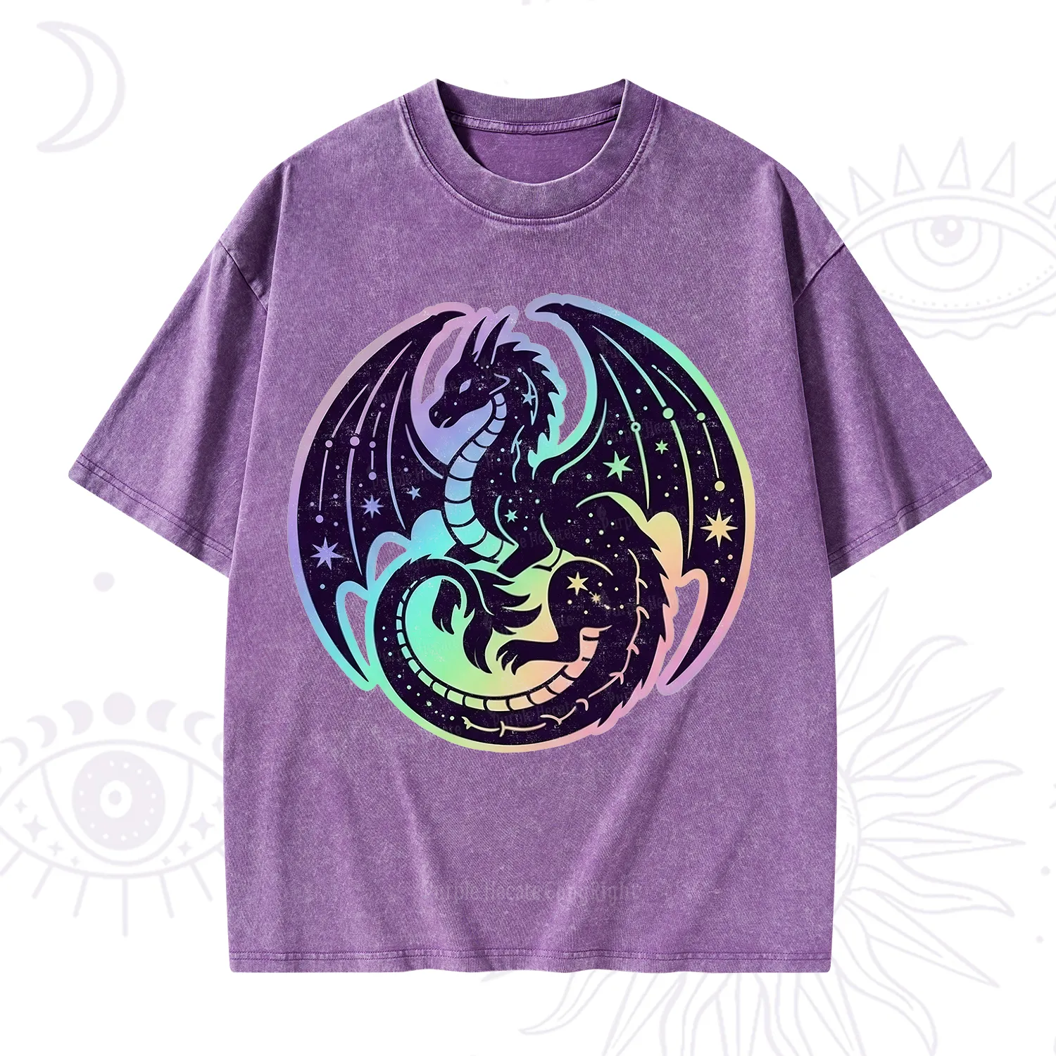 Purplehecate Cosmic Dragon Washed T-Shirt