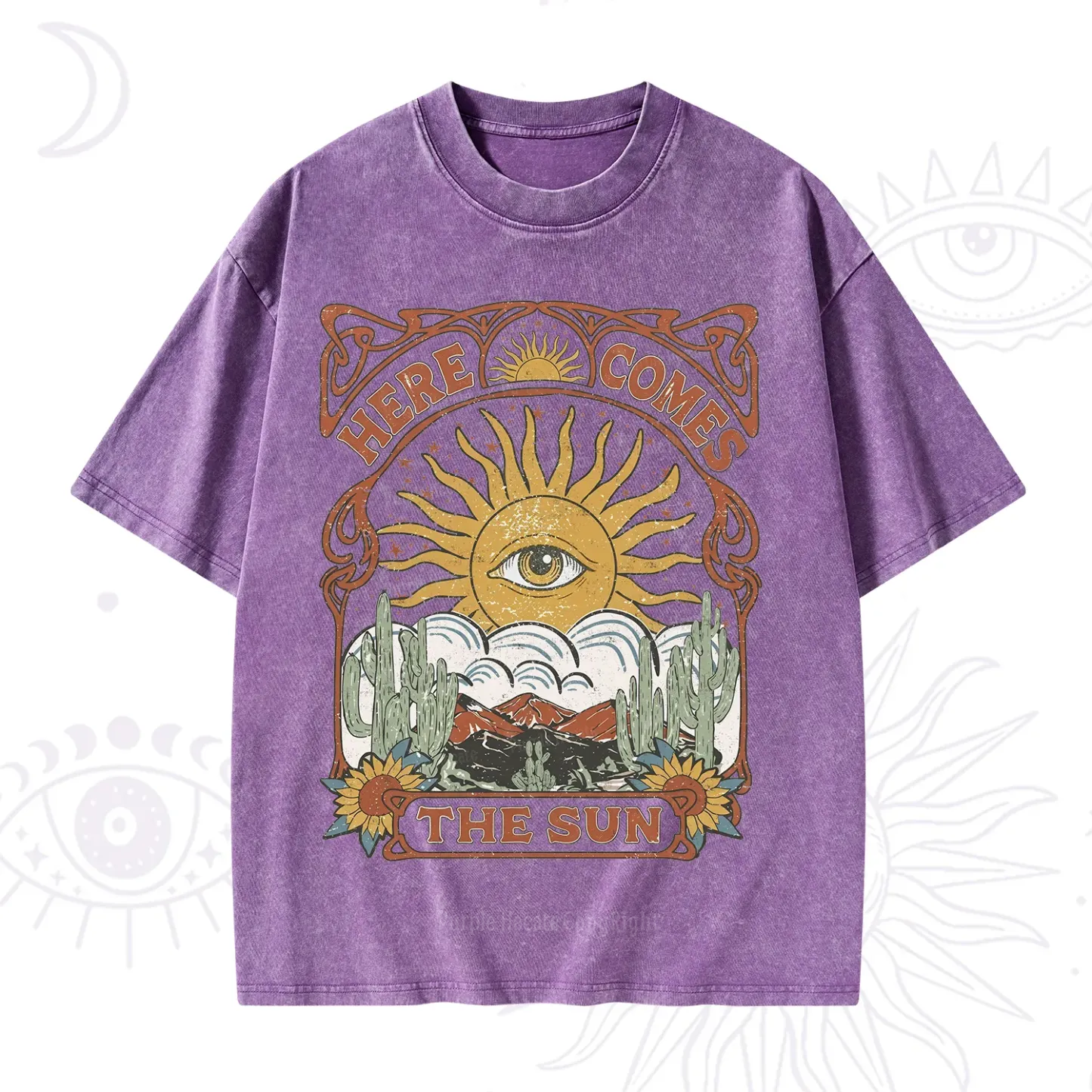 Purplehecate Here Comes The Sun Washed T-Shirt