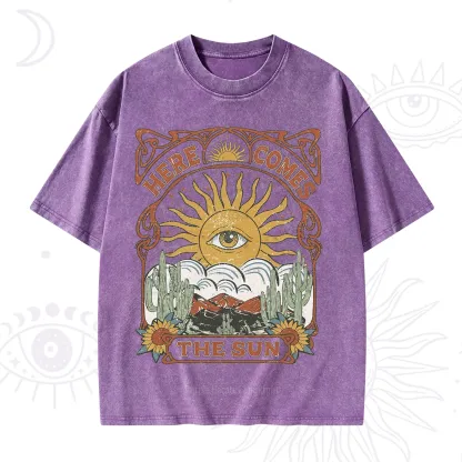 Purplehecate Here Comes The Sun Washed T-Shirt