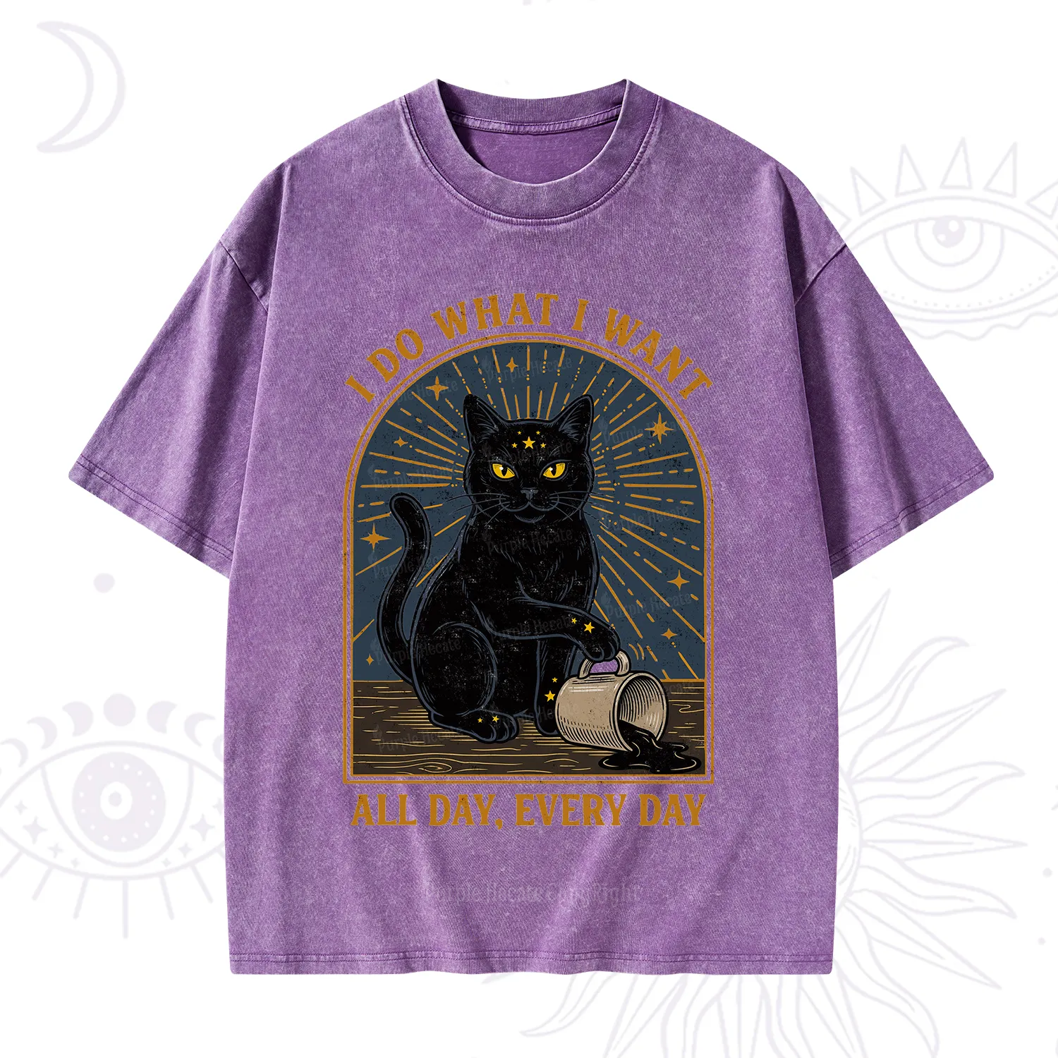 Purplehecate I Do What I What All Day Washed T-Shirt
