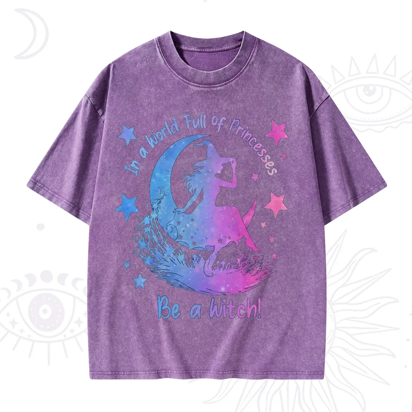 Purplehecate In a World Full of Princesses be a Witch Washed T-Shirt