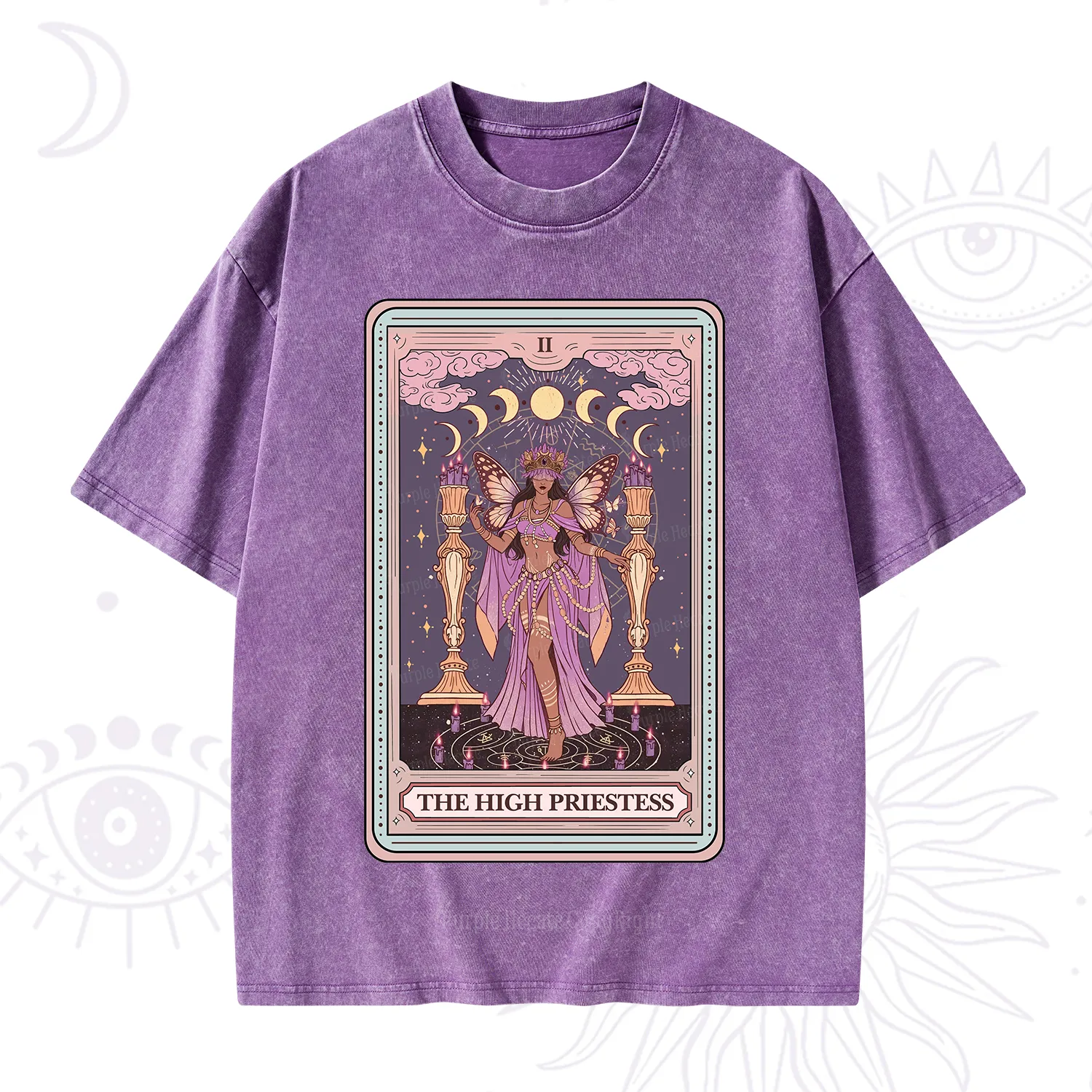 Purplehecate The Mystic High Priestess Washed T-Shirt