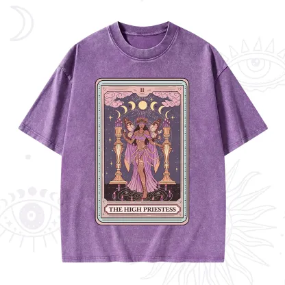 Purplehecate The Mystic High Priestess Washed T-Shirt