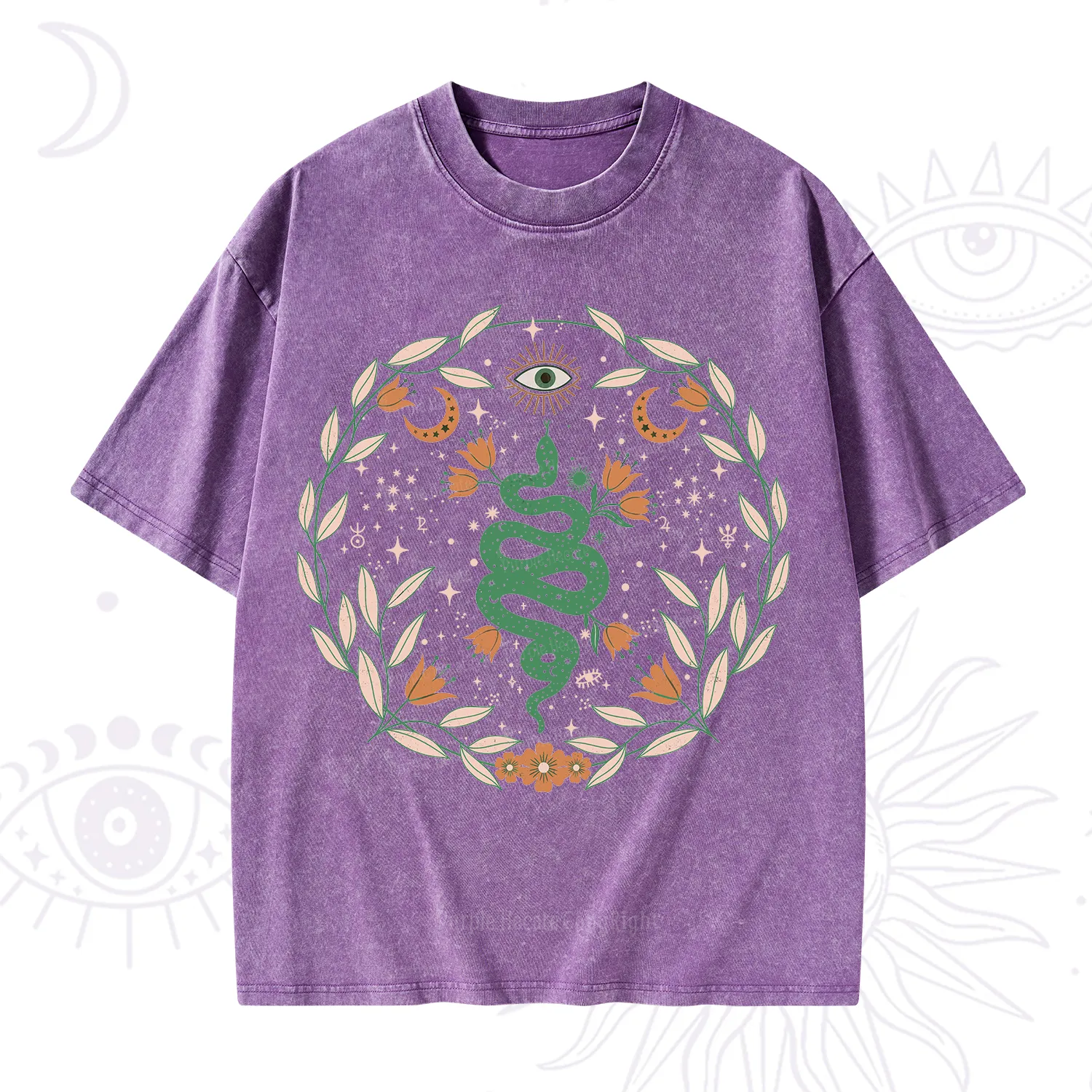 Purplehecate Mystic Serpent Washed T-Shirt